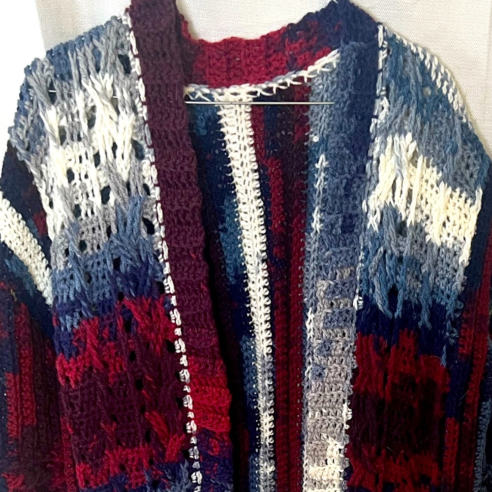 Handmade crochet cardigan long